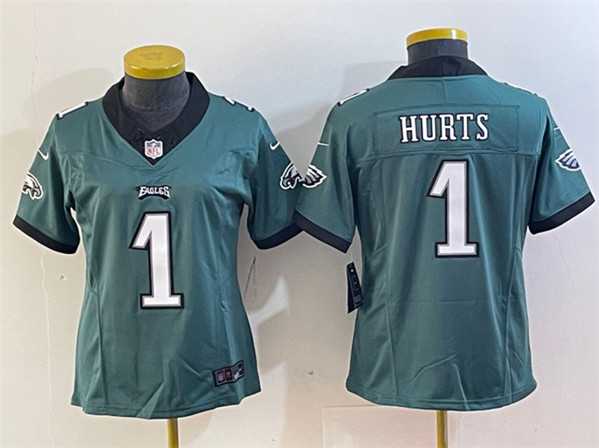 Women's Philadelphia Eagles #1 Jalen Hurts Green 2023 F.U.S.E. Vapor Untouchable Limited Stitched Football Jersey(Run Small),We sell and wholesale Women's Philadelphia Eagles #1 Jalen Hurts Green 2023 F.U.S.E. Vapor Untouchable Limited Stitched Football Jersey(Run Small) on line form chian!